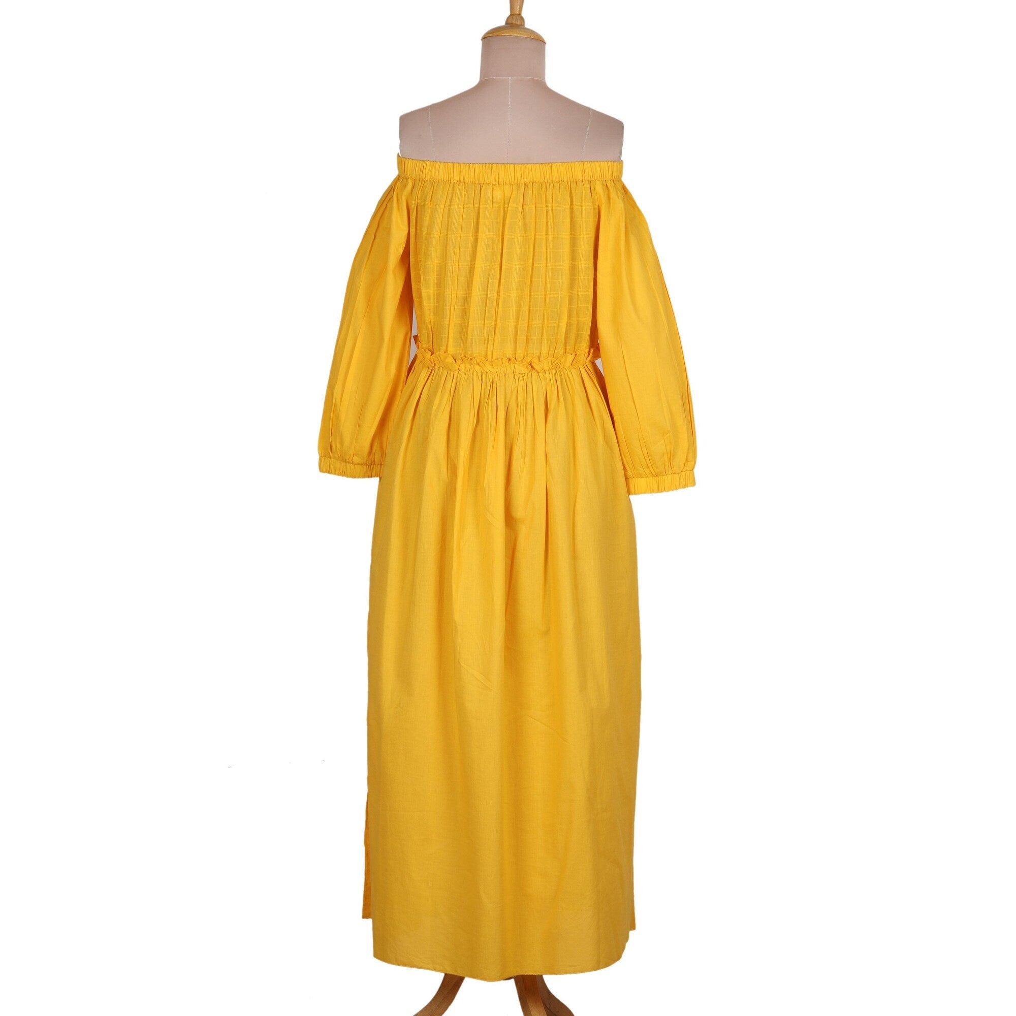 NOVICA-Cotton-off-shoulder-maxi-dress-Marigold-Muse_889fc6ca-907b-4631-bc05-4610d3f4e292 1196054231